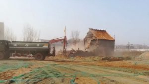 Un templo en la ciudad de Xinzheng ha sido demolido