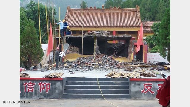 La gigantesca estatua de Buda ha sido completamente demolida
