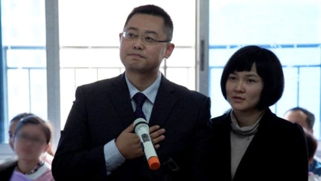 El pastor Wang Yi y su esposa Jiang Rong