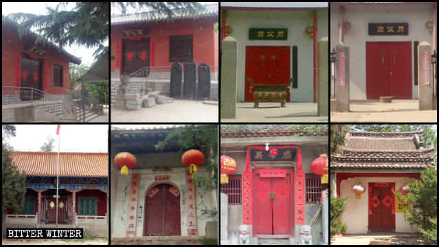 Dieciocho templos emplazados en el poblado de Guangwu fueron clausurados a mediados de mayo.