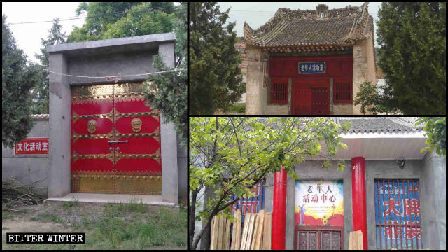Los templos en el poblado de Fengming se han convertido en centros de actividades culturales y en centros de actividades para personas de la tercera edad.