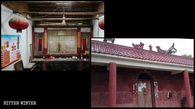 Una estatua budista fue quitada del templo de Zhujia y este fue cerrado.