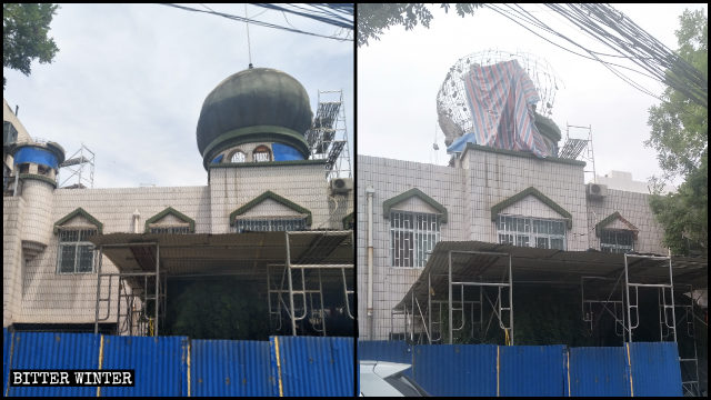 Antes de los Juegos de las Minorías Étnicas, se desmanteló por la fuerza la cúpula de una mezquita emplazada en la aldea de Duizhou.