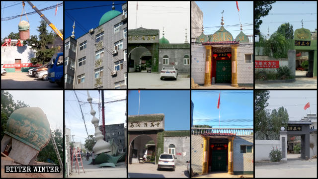 Las cúpulas y los símbolos de luna creciente han sido desmantelados por la fuerza de numerosas mezquitas emplazadas en la ciudad de Zhengzhou.