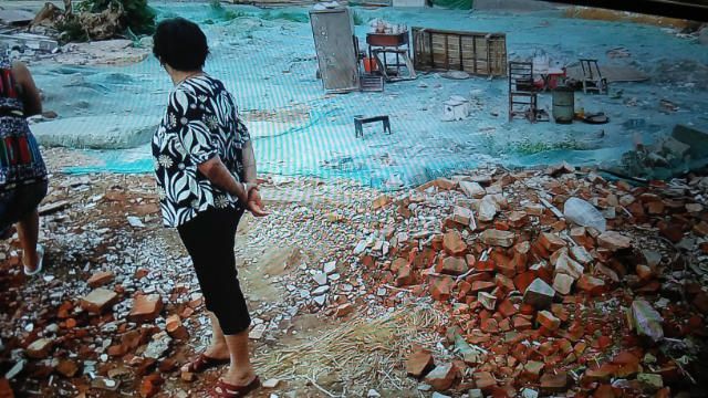 Los hogares de 57 familias que vivían en la aldea de Xiayuan fueron convertidos en escombros.