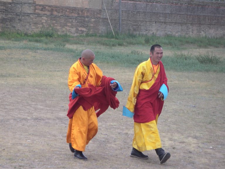 Monjes budistas en Mongolia.