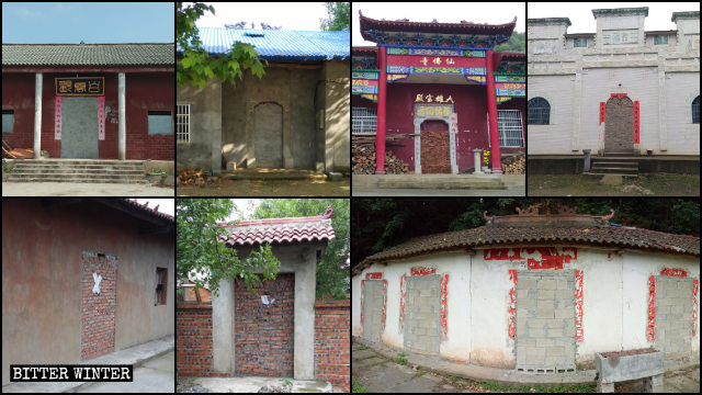 Numerosos templos emplazados en la provincia de Hubei han sido completamente sellados.