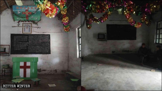 Un lugar de reunión emplazado en el poblado de Shuiguo del distrito de Shizhong, en la ciudad de Zaozhuang, fue vaciado.