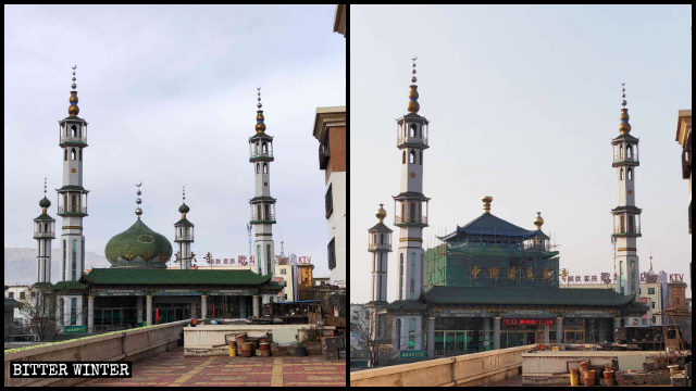 La Gran Mezquita de Zhongjie emplazada en la ciudad de Shizuishan, en Ningxia, ha sido transformada en un edificio de estilo chino.