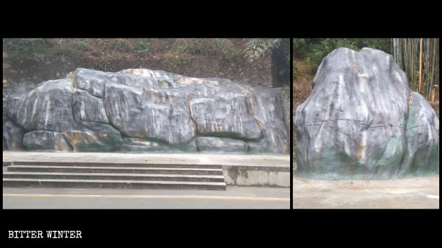 Las estatuas de Arhats ahora parecen piedras.