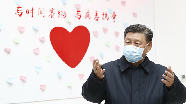 El presidente Xi Jinping en Pekín en el mes de febrero.