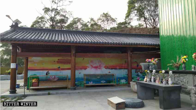 Las ruedas del Templo de Shuanglong fueron cubiertas.