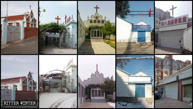 Varios lugares pertenecientes a la Iglesia de las Tres Autonomías fueron despojados de sus cruces y letreros.