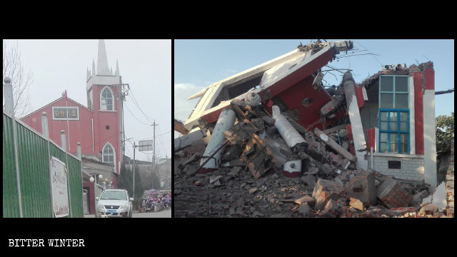 La Iglesia de Bethel fue convertida en ruinas a fines de mayo.