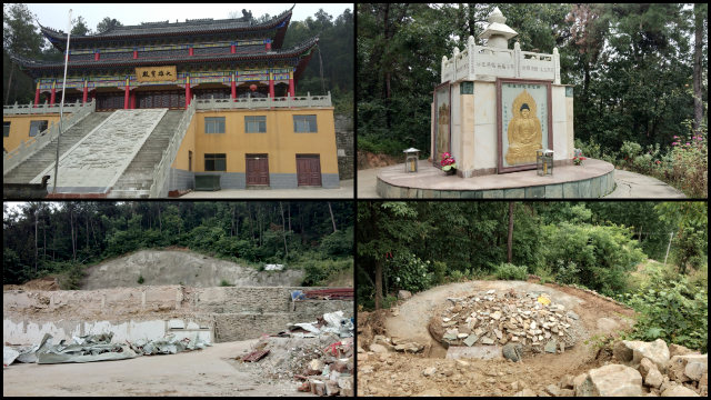 El Templo de Taishan emplazado en la ciudad de Shiyan fue arrasado hasta los cimientos.