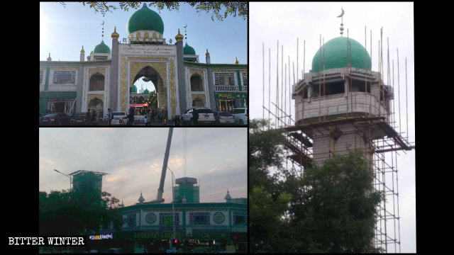 Las cúpulas de la Gran Mezquita de Nanguan fueron retiradas en el mes de junio.